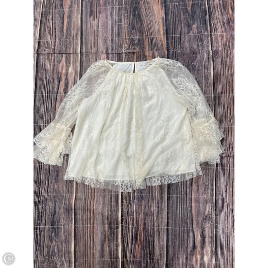 Top Long Sleeve By Loft In Ivory, Size: S