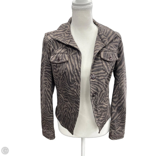 Jacket Denim By White House Black Market In Animal Print, Size: 0