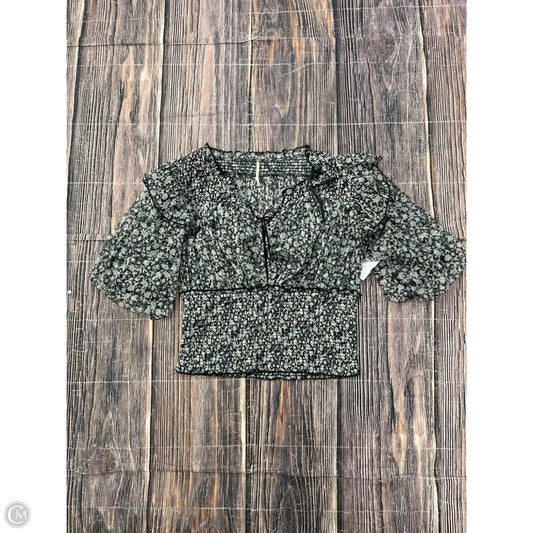 Top Short Sleeve By Free People In Floral Print, Size: L