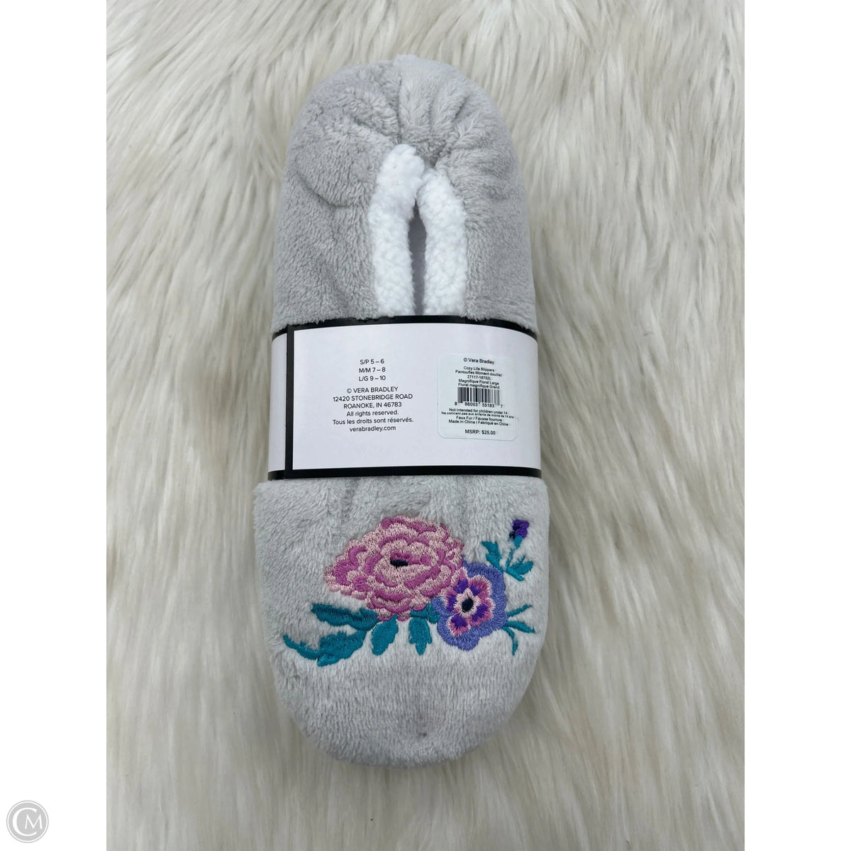 Slippers By Vera Bradley In Grey, Size: