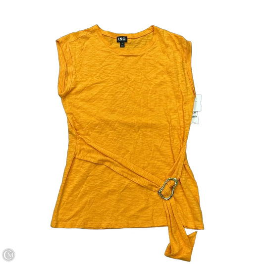 Top Short Sleeve By Inc In Orange, Size: M