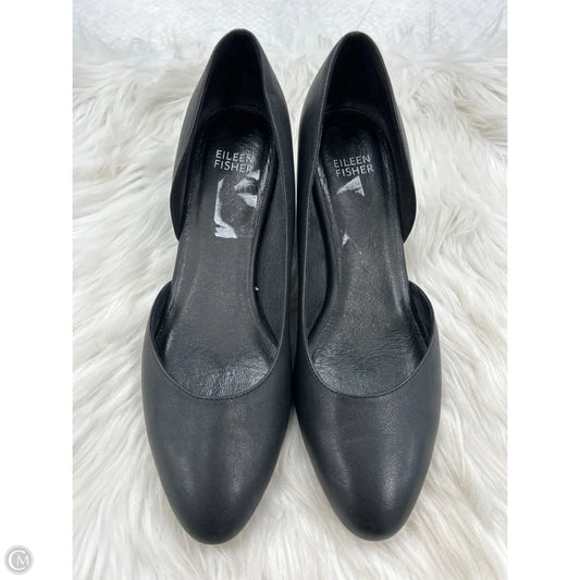 Shoes Heels Wedge By Eileen Fisher In Black, Size: 9
