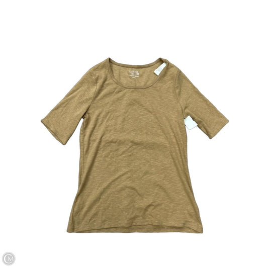 Top Short Sleeve Basic By Time And Tru In Tan, Size: S