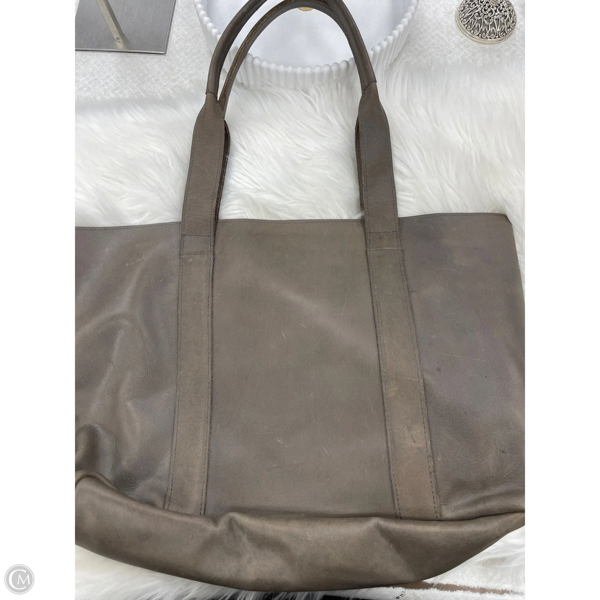 Tote Leather By Able, Size: Medium