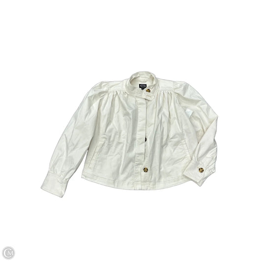 Jacket Denim By Scoop In White Denim, Size: M