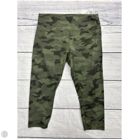 Athletic Leggings By Lululemon In Camouflage Print, Size: 18