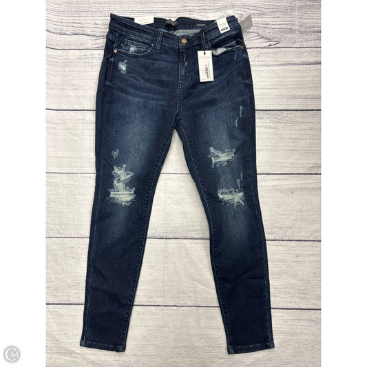Jeans Skinny By Judy Blue In Blue Denim, Size: 14