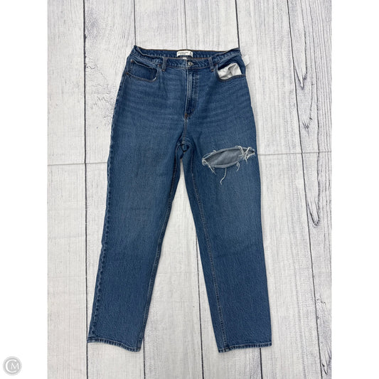 Jeans Straight By Abercrombie And Fitch In Blue Denim, Size: 14