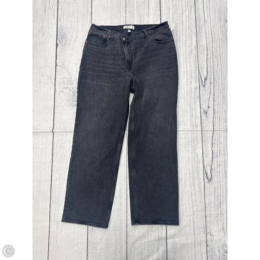 Jeans Straight By Abercrombie And Fitch In Black Denim, Size: 14
