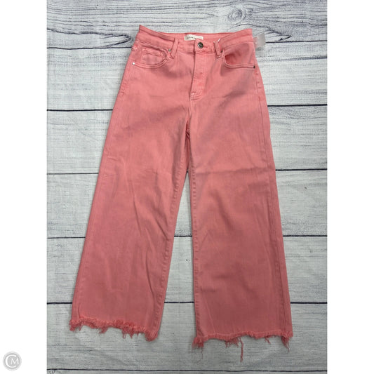 Jeans Wide Leg By Risen In Pink Denim, Size: 8