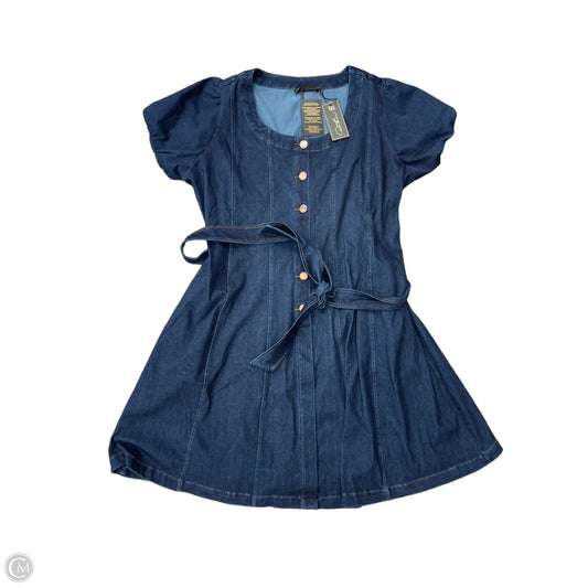 Dress Casual Short By Dg2 In Blue Denim, Size: 2x Petite
