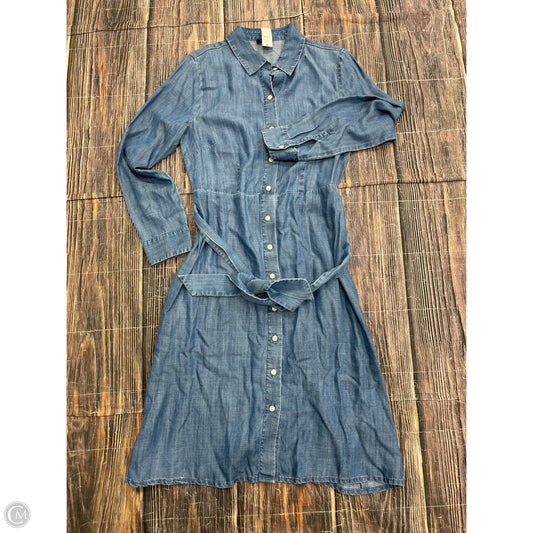 Dress Casual Midi By Talbots In Blue Denim, Size: 6