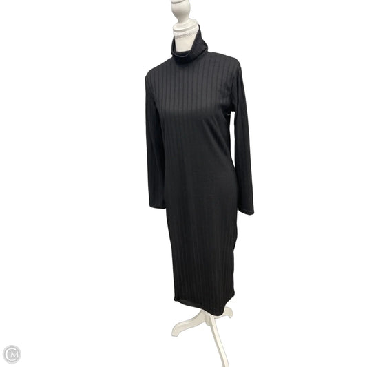 Dress Casual Midi By H&m In Black, Size: M