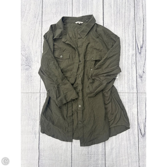 Top 3/4 Sleeve By Clothes Mentor In Green, Size: 2x