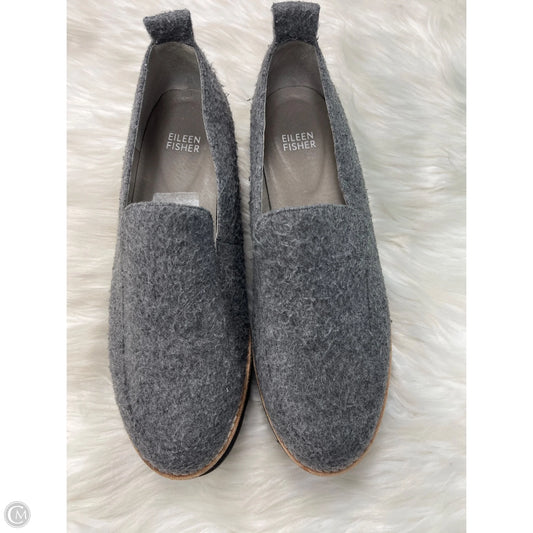 Shoes Heels Wedge By Eileen Fisher In Grey, Size: 8.5