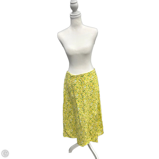 Skirt Midi By Loft In Yellow, Size: 10