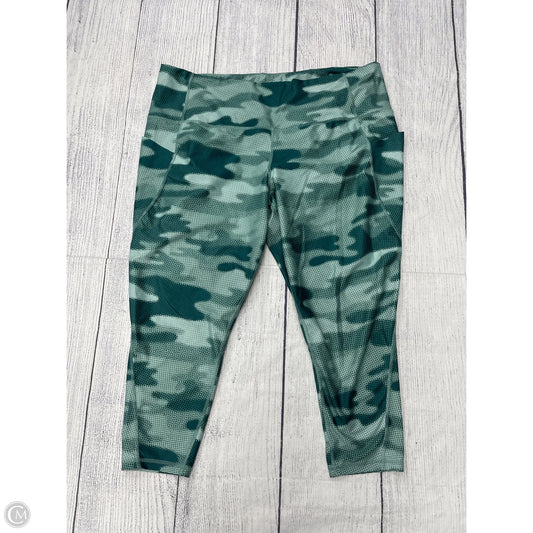 Athletic Leggings By Xersion In Green, Size: 3x