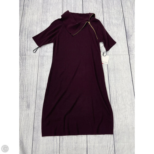Dress Casual Midi By Calvin Klein In Purple, Size: L