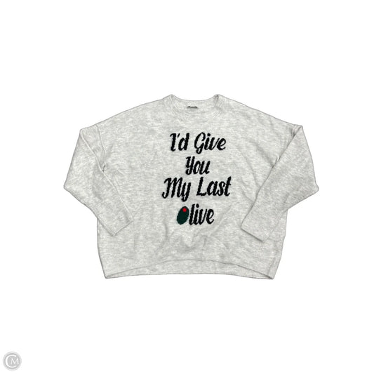 Sweater By Cece In Grey, Size: Xl