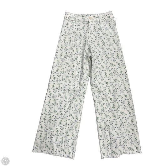 Jeans Wide Leg By Miracle In Floral Print, Size: S