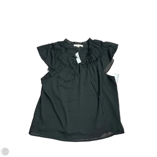 Top Short Sleeve By Loft In Black, Size: Xl
