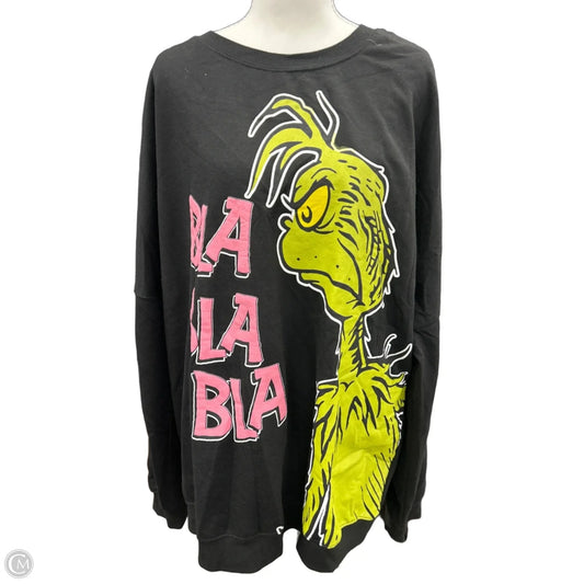 Sweatshirt Crewneck By Clothes Mentor In Black, Size: 3x
