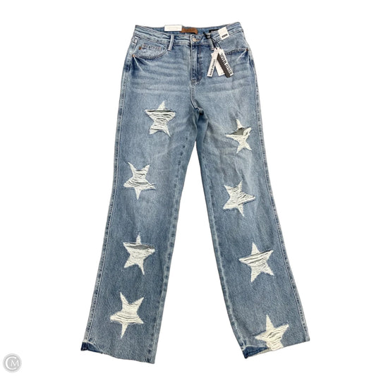 Jeans Straight By Judy Blue In Blue Denim, Size: 8