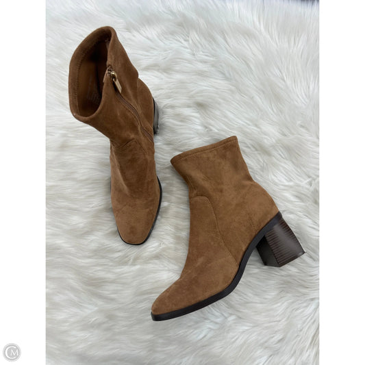 Boots Ankle Heels By Anne Klein In Brown, Size: 9