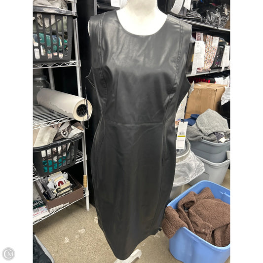Dress Casual Midi By Calvin Klein In Black, Size: 14