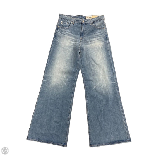 Jeans Wide Leg By Adriano Goldschmied In Blue Denim, Size: 8