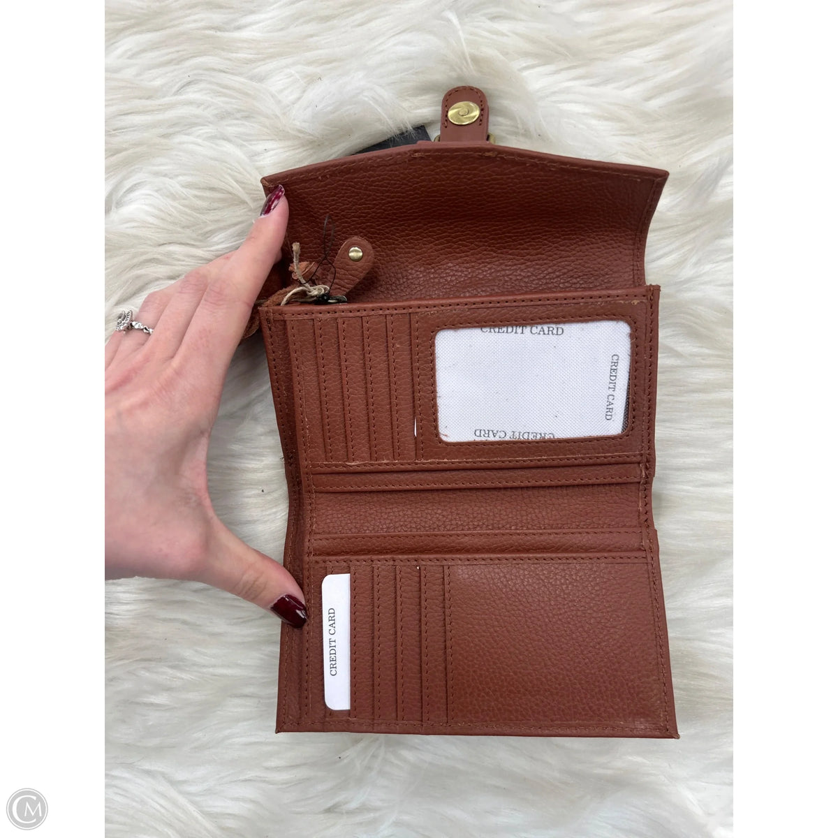Wallet Leather By Clothes Mentor, Size: Medium