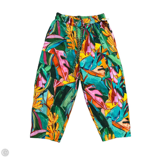 Pants Designer By Farm Rio In Tropical Print, Size: S