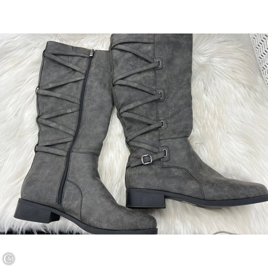 Boots Knee Flats By Journee In Grey, Size: 12