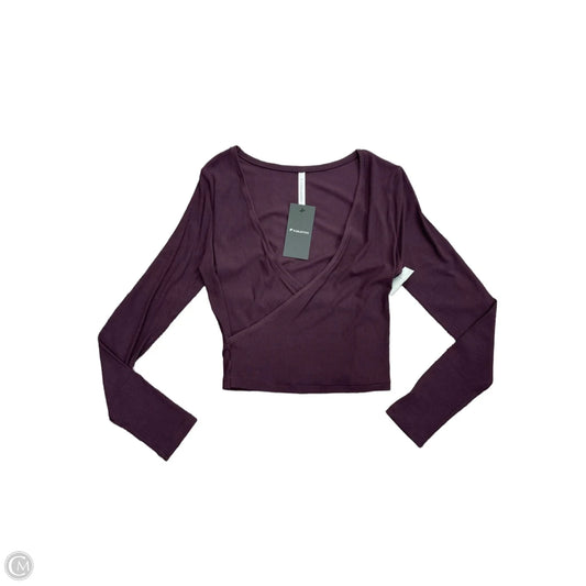 Athletic Top Long Sleeve Crewneck By Fabletics In Purple, Size: M