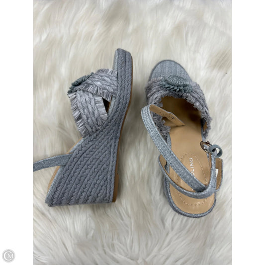 Sandals Heels Wedge By Bandolino In Grey, Size: 7