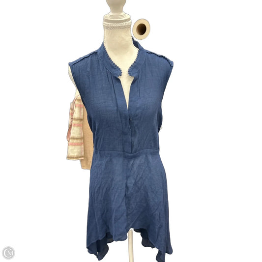 Top Sleeveless By Zac And Rachel In Blue, Size: 1x