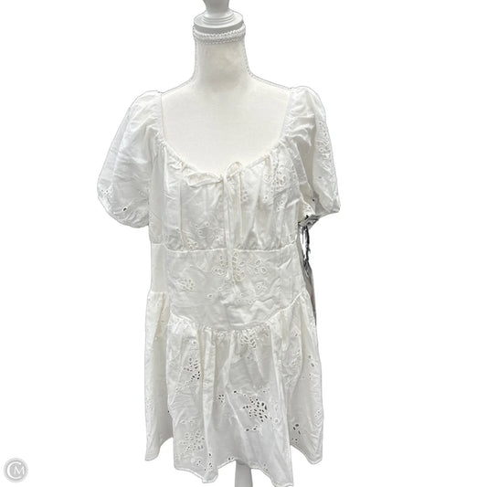 Dress Casual Short By Celebrity Pink In White, Size: 2x