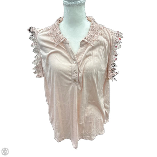 Top Sleeveless By Madison In Pink, Size: 1x