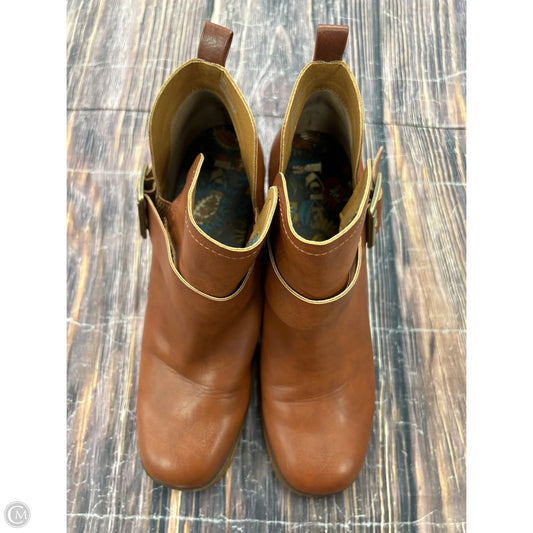 Boots Ankle Heels By Korks In Brown, Size: 11