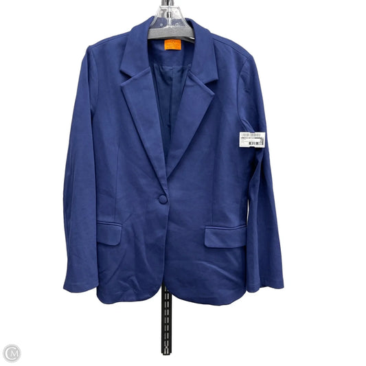 Blazer By Clothes Mentor In Blue, Size: L