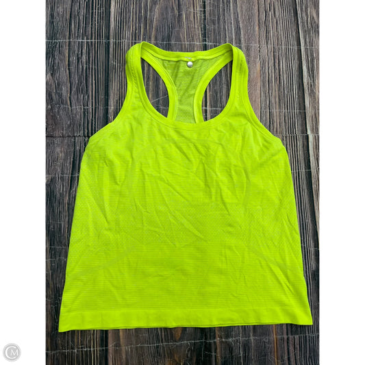Athletic Tank Top By Lululemon In Yellow, Size: 8