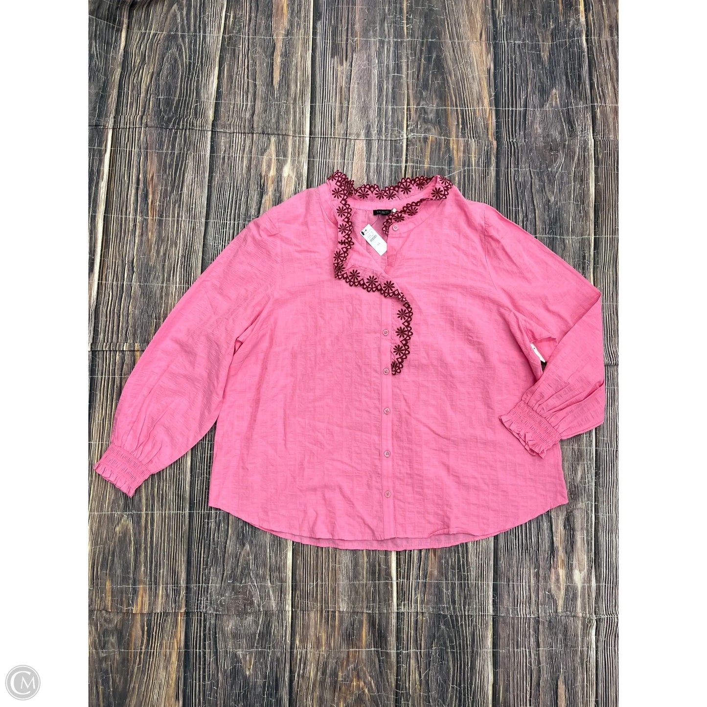 Top Long Sleeve By Talbots In Pink, Size: Xs