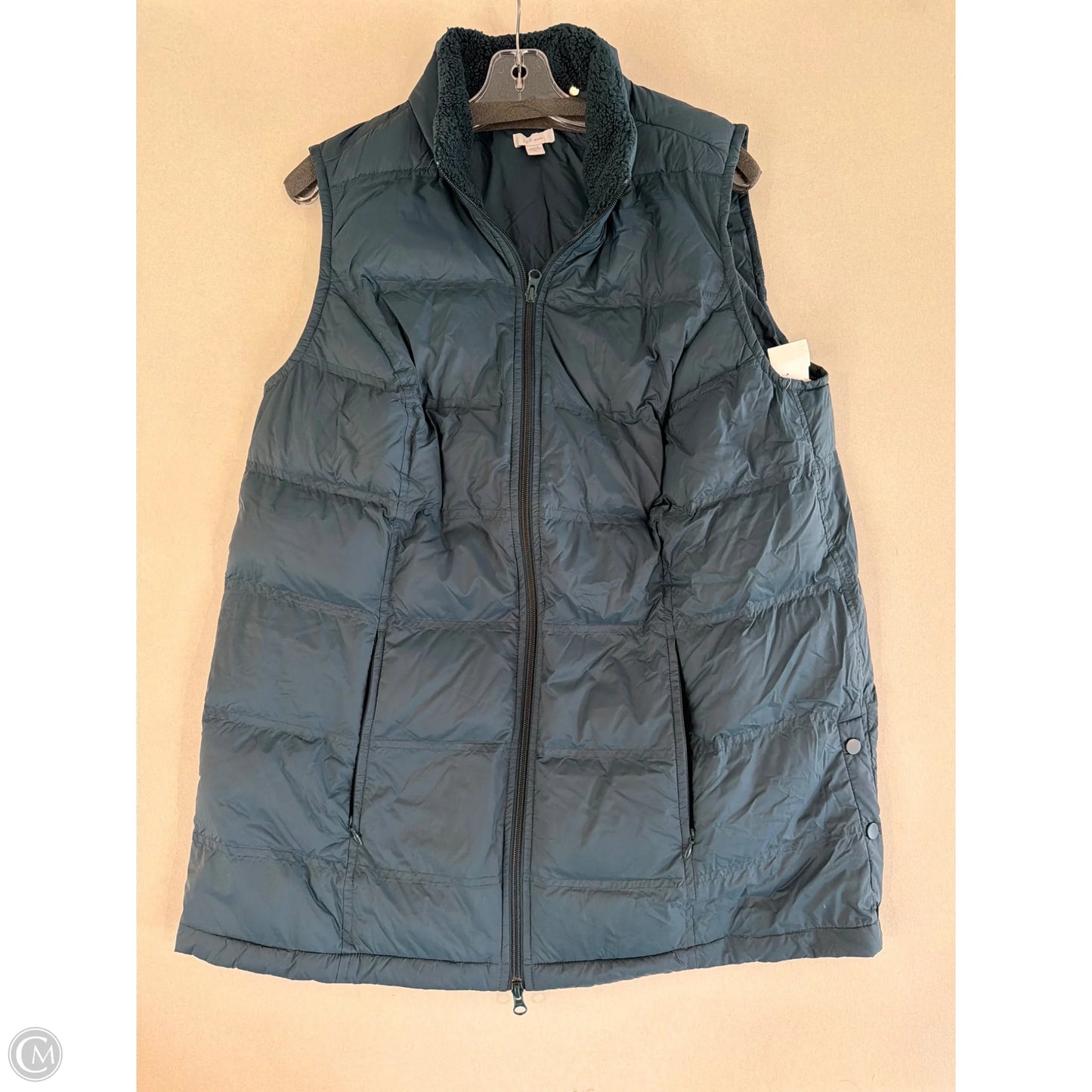 Vest Faux Fur & Sherpa By J. Jill In Blue, Size: Xl