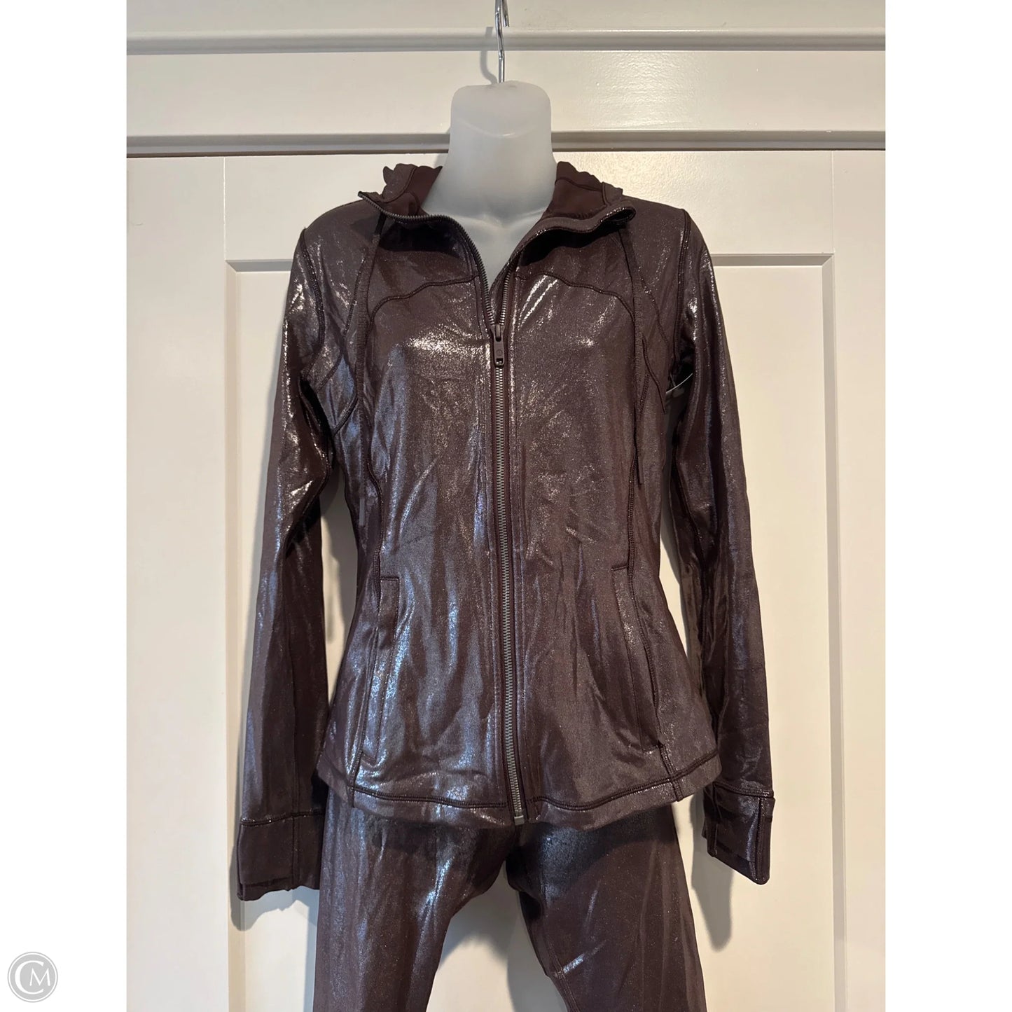 Athletic Jacket By Lululemon In Brown, Size: Xs