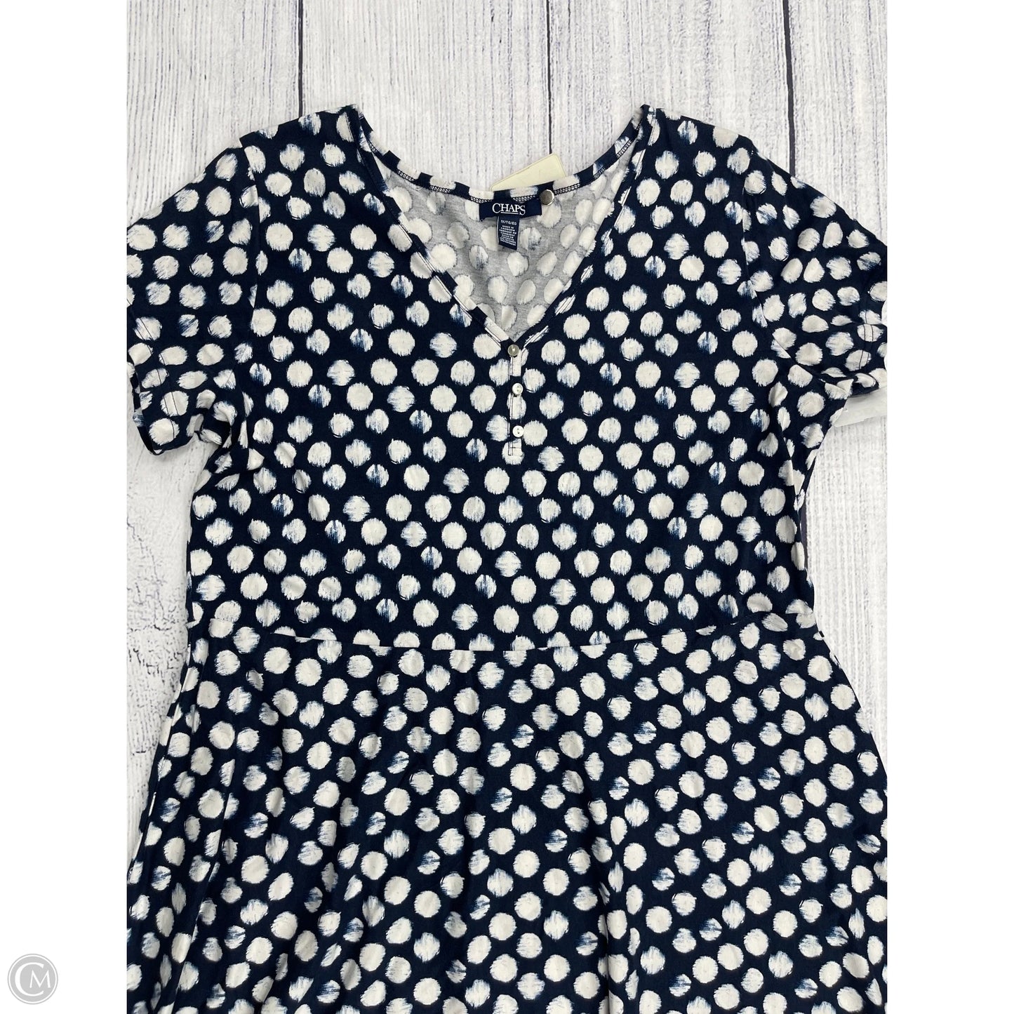 Dress Casual Maxi By Chaps In Navy, Size: 1x