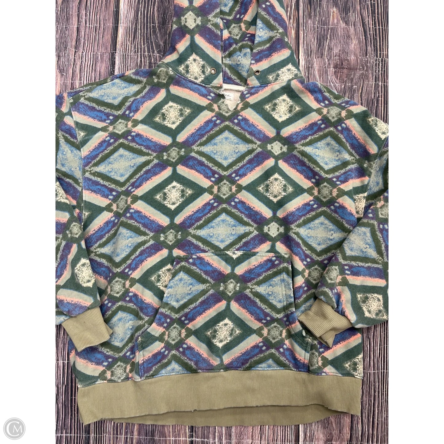 Sweatshirt Hoodie By We The Free In Green, Size: M