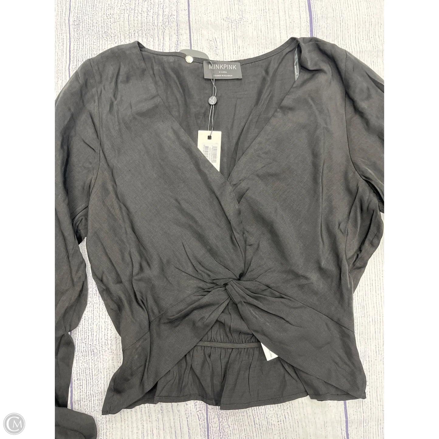Top Long Sleeve By Minkpink In Black, Size: Xl