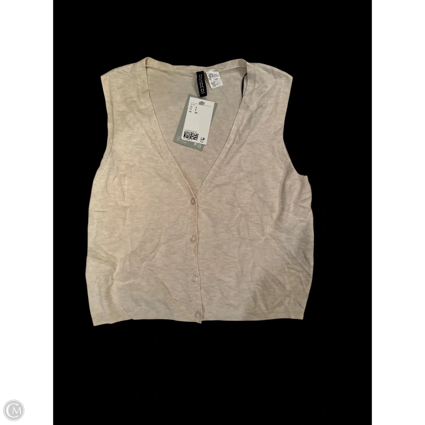 Top Sleeveless By Divided In Cream, Size: S