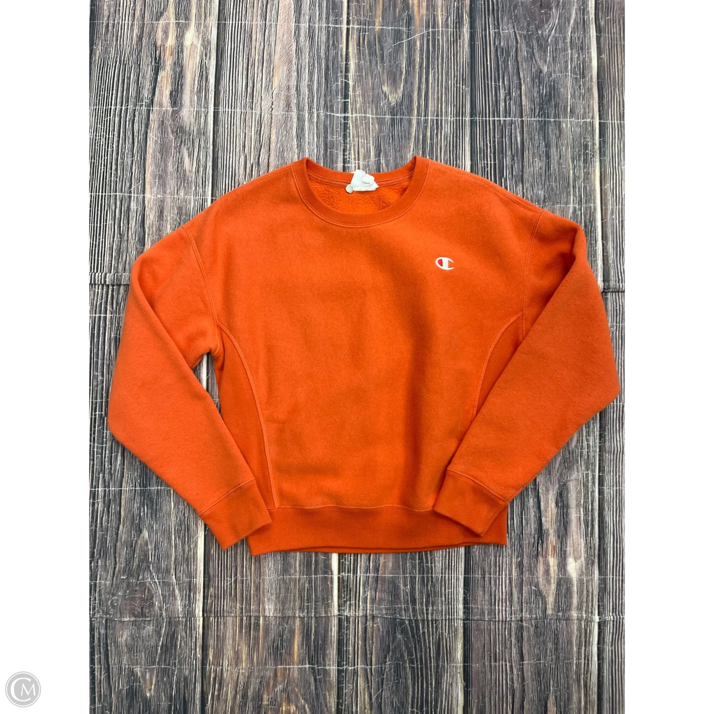 Sweatshirt Crewneck By Champion In Orange, Size: S