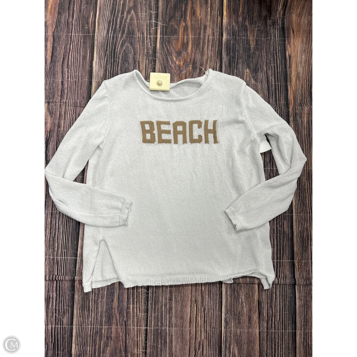 Sweater By Clothes Mentor In White, Size: L